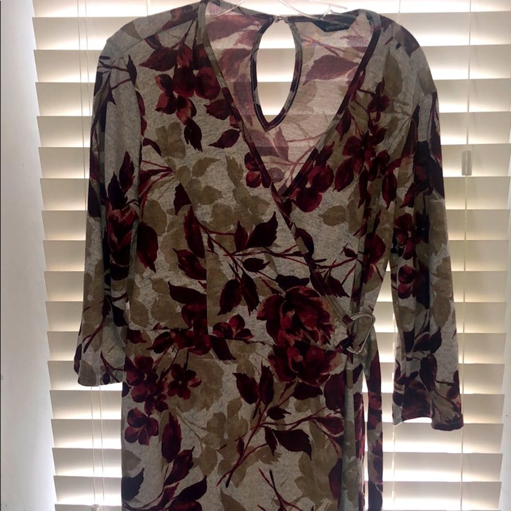 Floral Faux wrap dress